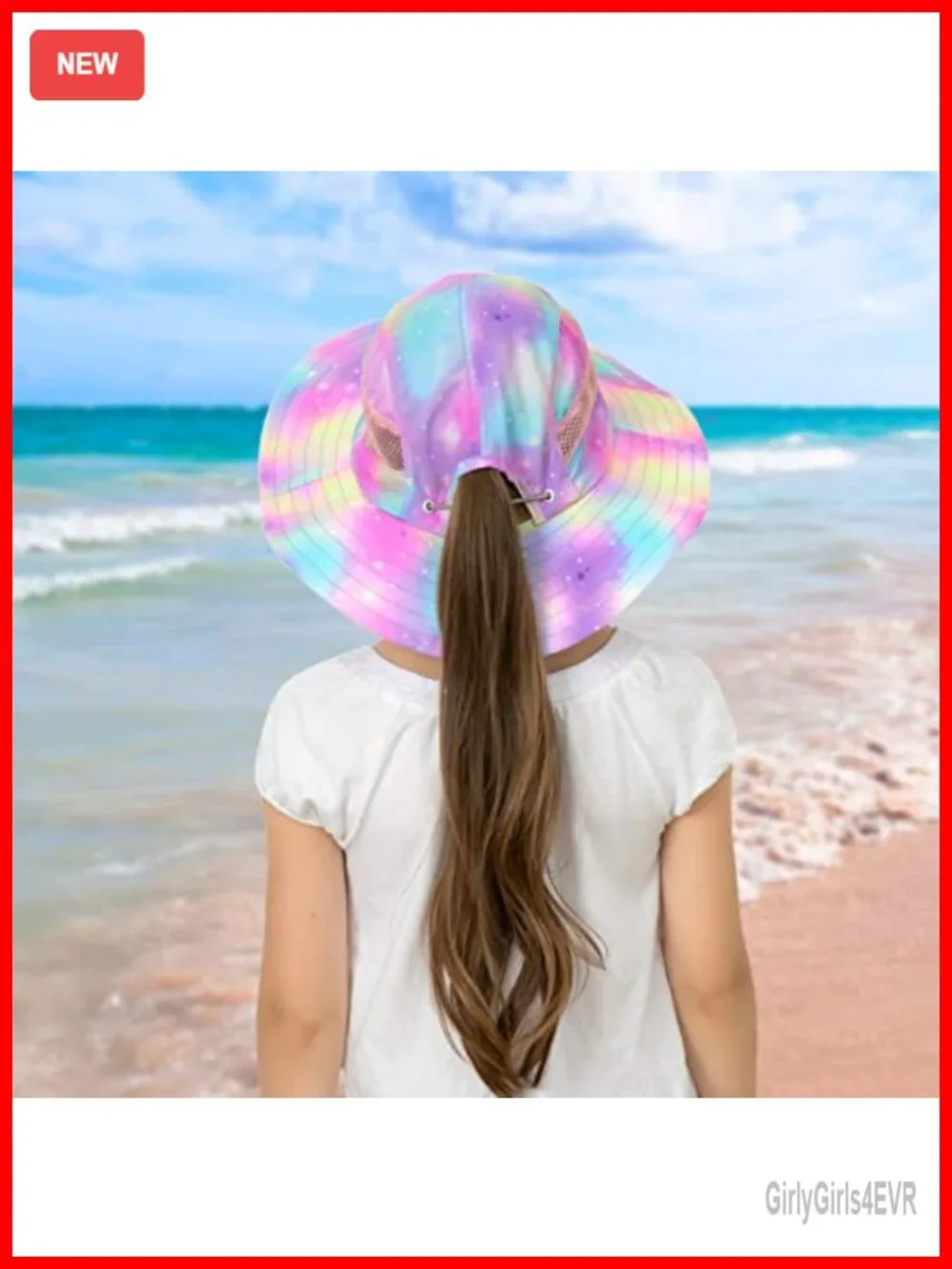 Kids Unicorn Bucket Hat UPF 50+ Sun Protection Wide Brim Fishing Hat